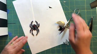 How to ITH Spiderweb Zip Bag with spider on a ribbon