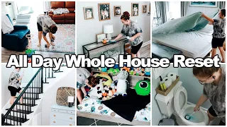 All Day Whole House Clean With Me 2023 Messy House Reset Fall Deep Cleaning Motivation