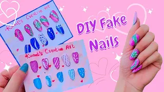 How to make fake nails at home/ DIY fake nails/ How to make paper nails/ paper craft/ school hacks