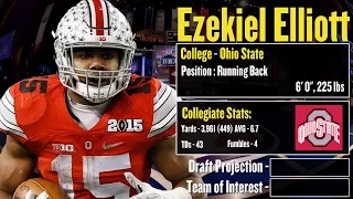 2016 NFL Draft Profile: Ezekiel Elliott - Strengths and Weaknesses + Projection!