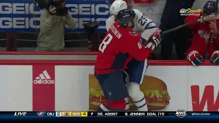 Alex Ovechkin's 6 hits vs Leafs including the big one against Timmins (17 dec 2022)