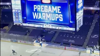 Lightning warming up vs Stars May 7