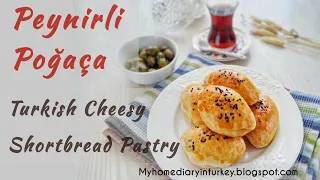 Peynirli Poğaça / TURKISH FOOD RECIPE; CHEESY BREAKFAST PASTRY