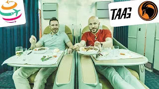 Den ganzen Flug Disko in der TAAG First Class nach Sao Paulo | YourTravel.TV