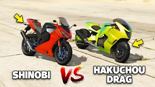 GTA 5 Online - HSW Hakuchou Drag vs Shinobi (Which is Fastest?)