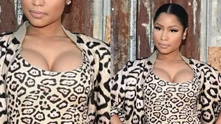 Nicki Minaj Shows Off Her Cleavage At Givenchy Fashion Week Show