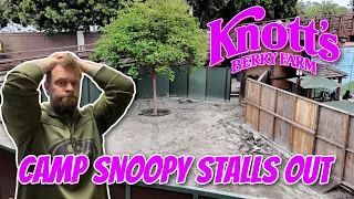 KNOTT'S BERRY FARM: Camp Snoopy keeps stepping backwards. Prepping for Summer Nights