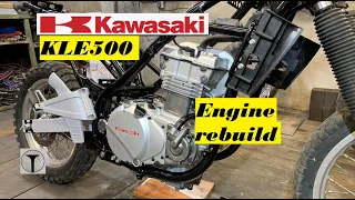 Kawasaki KLE500 restoration Part 3 assembling the engine