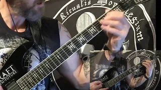 OBITUARY - Chopped in Half guitar cover/playthrough (lead/rhythm)