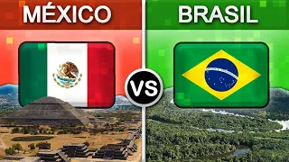 México VS Brasil | Comparação de Países