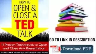 How to Open and Close a TED Talk PDF