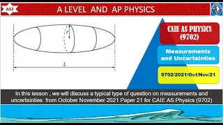 CIE A Level Physics Paper 2 Solution- October November 2021 Paper 21-9702ON21P21-Measurements