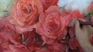 Как написать розы.How to paint roses.Oil painting by Oleg Buiko. Живопись маслом