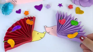 Как сделать милого ёжика из бумаги - DIY Cute #Hedgehog paper #craft