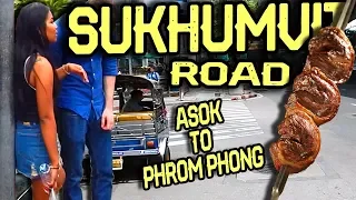 Sukhumvit Road in Bangkok - from Asok to Phrom Phong BTS station