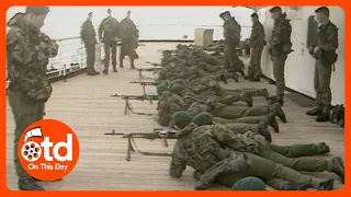 1982: Falklands War: Royal Marines Test Weapons