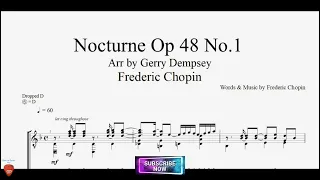 Nocturne Op 48 No.1 with Guitar Tutorial TABs