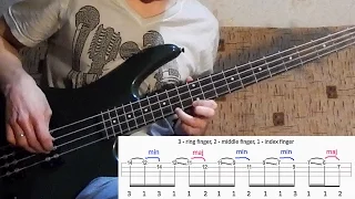 How to play 'Cowboys From Hell' by Pantera | bass lesson + bass tab