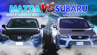2021 Mazda 6 Carbon edition vs Subaru wrx sti dig 😶‍🌫️