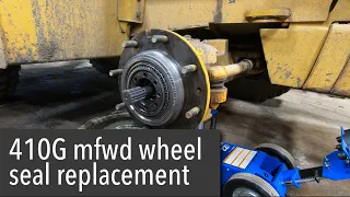 Replacing a John Deere 410G front wheel seal on MFWD axle