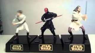 STAR WARS INTERACTIVE TALKING FIGURES SET Obi-wan kenobi, Darth Maul, Qui-Gon Jinn