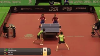 2017 JapanOpen WW rd1 HASHIMOTO Honoka SATO Hitomi CHOI Hyojoo JUNG Yumi(KOR) rally