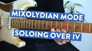 Mixolydian Mode Soloing over the IV chord - Blues Guitar Lesson