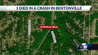 Three people killed in head-on crash on Walton Blvd in Bentonville