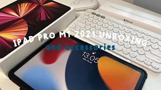 IPad pro M1 2021 + Apple pencil unboxing and accessories | ASMR | 🇲🇨