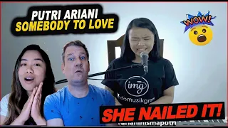 Putri Ariani - Somebody to Love (QUEEN) - cover | Couple REACTION