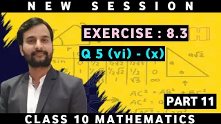 EXERCISE 8.3 Q5 (vi) - (x) || PART 11 || CLASS 10 MATHS ||  #maths