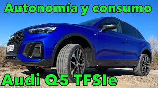 Prueba AUDI Q5 TFSIe híbrido enchufable 2022 Autonomía eléctrica y consumos en modo híbrido MOTORK