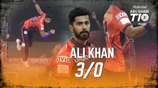 Ali Khan's magical over I 3/0 (0.5) I Day 6 I Delhi Bulls I Best moment I Abu Dhabi T10 I Season 4