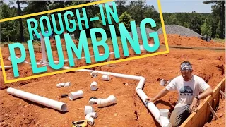 DIY Rough-In Plumbing for Slab Foundation | Couple installs plumbing for house build in country