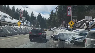 Post blizzard drive. Hwy 173 in Cedar Glen around Lake Arrowhead. Sunday mar 12 2023.