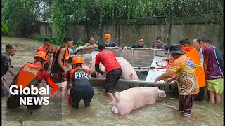 Typhoon Doksuri hits Taiwan after battering northern Philippines with monsoon rains