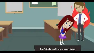 Mina's cheating Math test - English Comedy Animated - Mina English