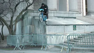 Jumping Off NYC Courthouse With A CitiBike!