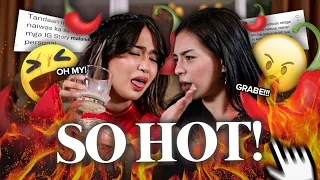 EATING SPICY FOODS WHILE REACTING TO MEAN COMMENTS FT. MIKA SALAMANCA!