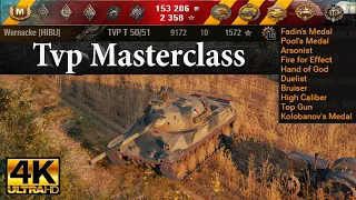 TVP T 50/51 video in Ultra HD 4K🔝 Masterclass, 9172 dmg, 10 kills 🔝 World of Tanks ✔️