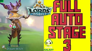Lords Mobile Limited Challenge Saving Dreams Stage 3 Fully Auto|Dream witch Stage 3 |Eloise Stage 3