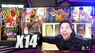 *14* GALAXY OPAL PULLS! GREATEST NBA 2K20 PACK OPENING!