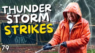Trapped in a THUNDERSTORM | A dangerous narrowboat cruise - 79