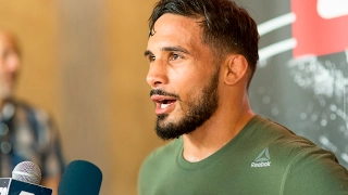 Dennis Bermudez UFC Fight Night 104 Open Workout Scrum