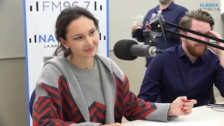 Aida Garifullina en los estudios de FM Nacional Clásica