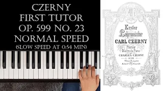Carl Czerny - First Tutor - Op. 599 No. 23 / Tutorial & Free Sheets (Piano) [Mom with Grand Piano]