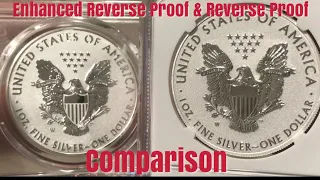 American Silver Eagle Enhanced Reverse proof & Reverse proof comparison | US Mint