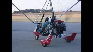 Rizzy's 10 years old son Zach's first flight in Ultralight Trike Airborne XT 912 with live audio