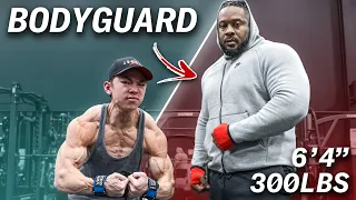 TRAINING A 6'4" 300LBS BODYGUARD! || Tristyn Lee