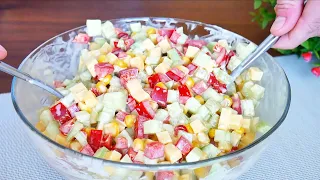 Favorite cucumber salad, which made my mother lose 30 kg! Belly fat is melting away!